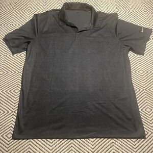 Nike Polo Shirt Mens XL Gray Golf Performance Knit Short Sleeve White Claw Logo